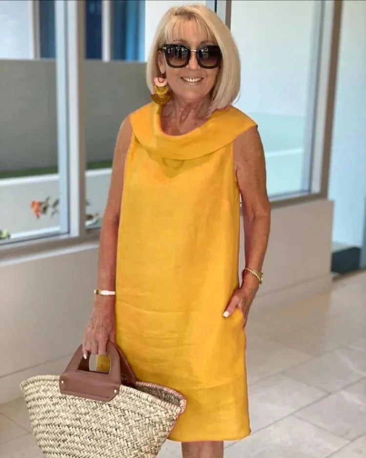 Perla Sleeveless Sheath Dress in yellow