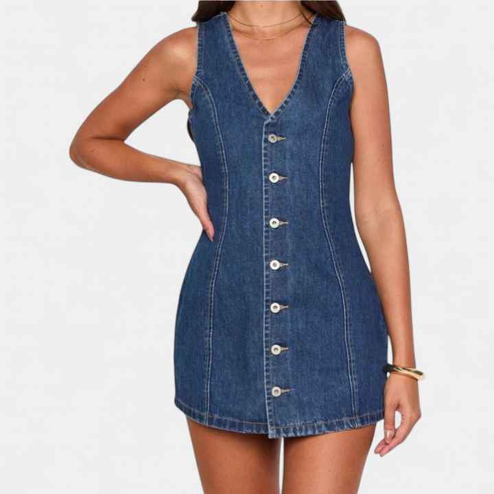 Eunice Refined Sleeveless Button Placket