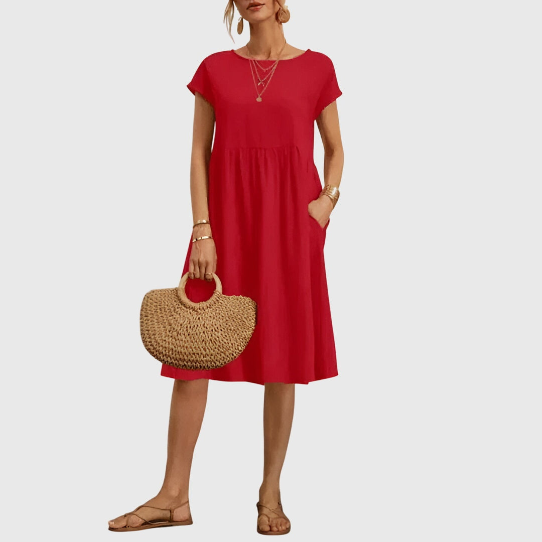 Mirabel Spring Dress in red