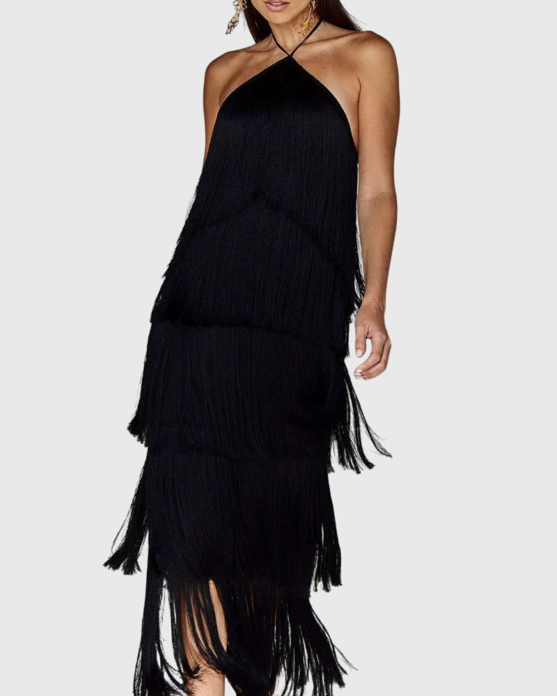 Artiselle Tassel Dress in black