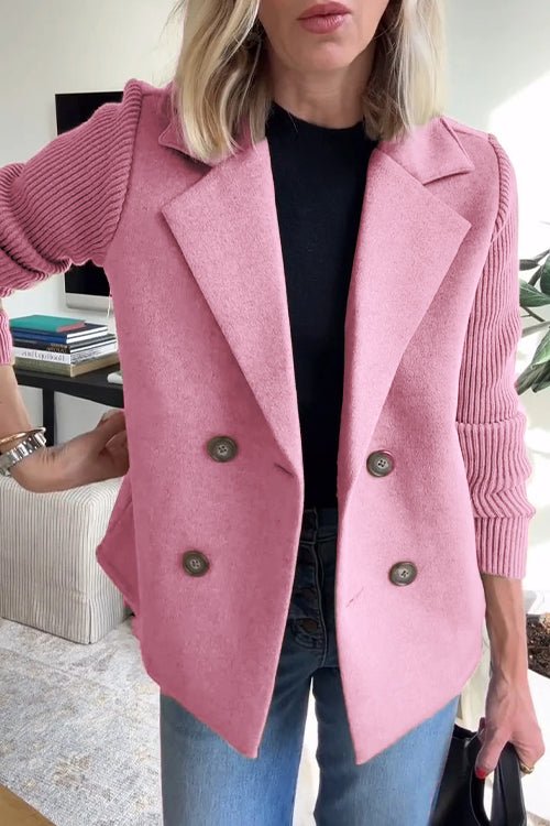 Kristiana Knitted Blazer in pink