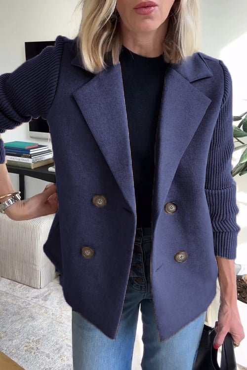 Kristiana Knitted Blazer in blue
