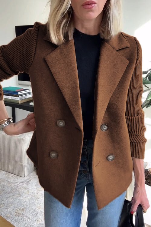 Kristiana Knitted Blazer in brown