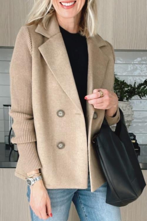 Kristiana Knitted Blazer in beige