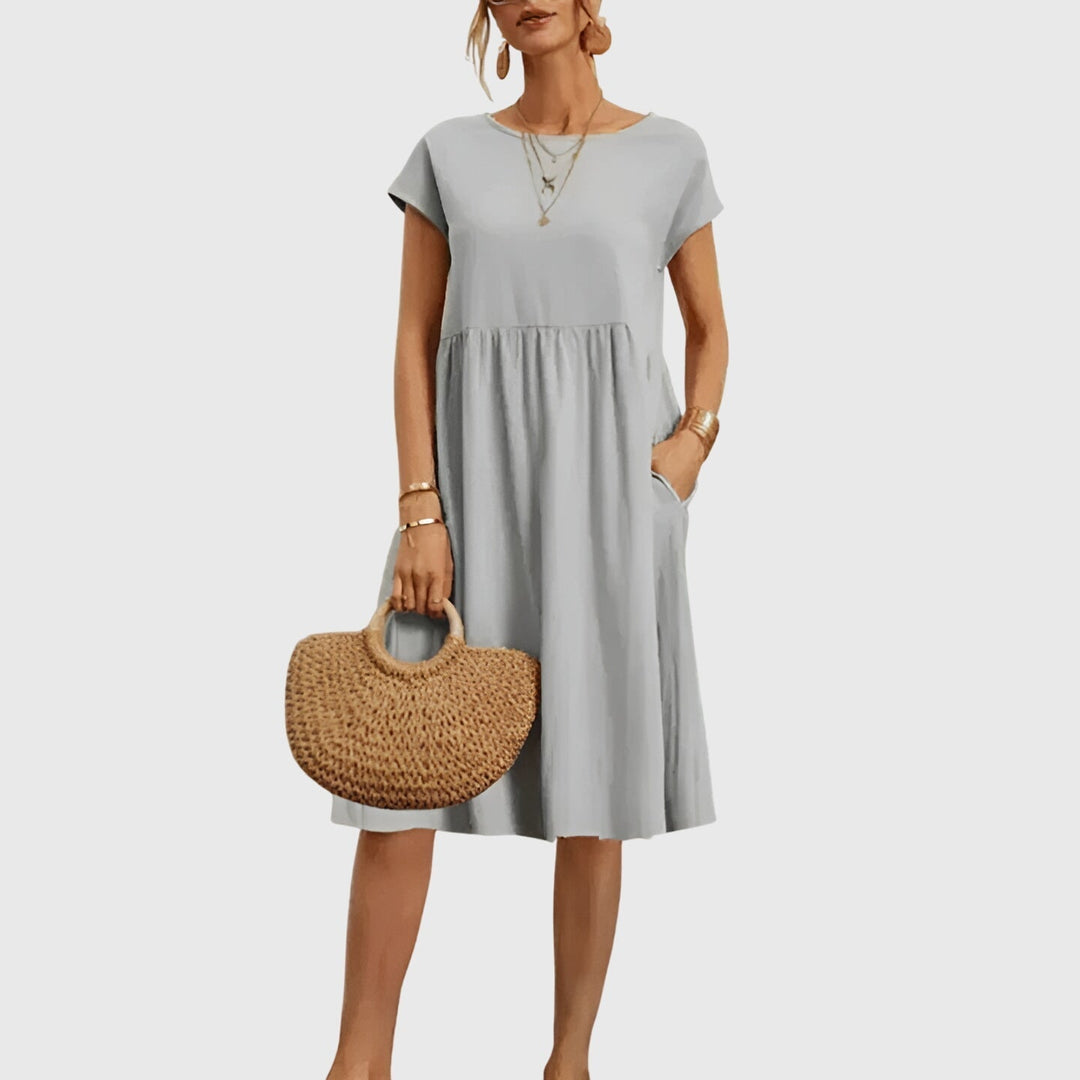 Mirabel Spring Dress in gray