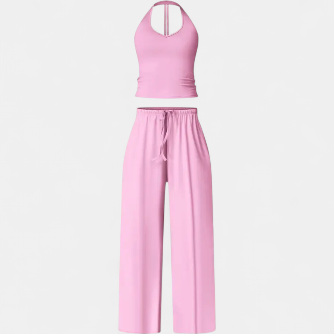 Teagan Flare Leg Padded Sports in rose pink