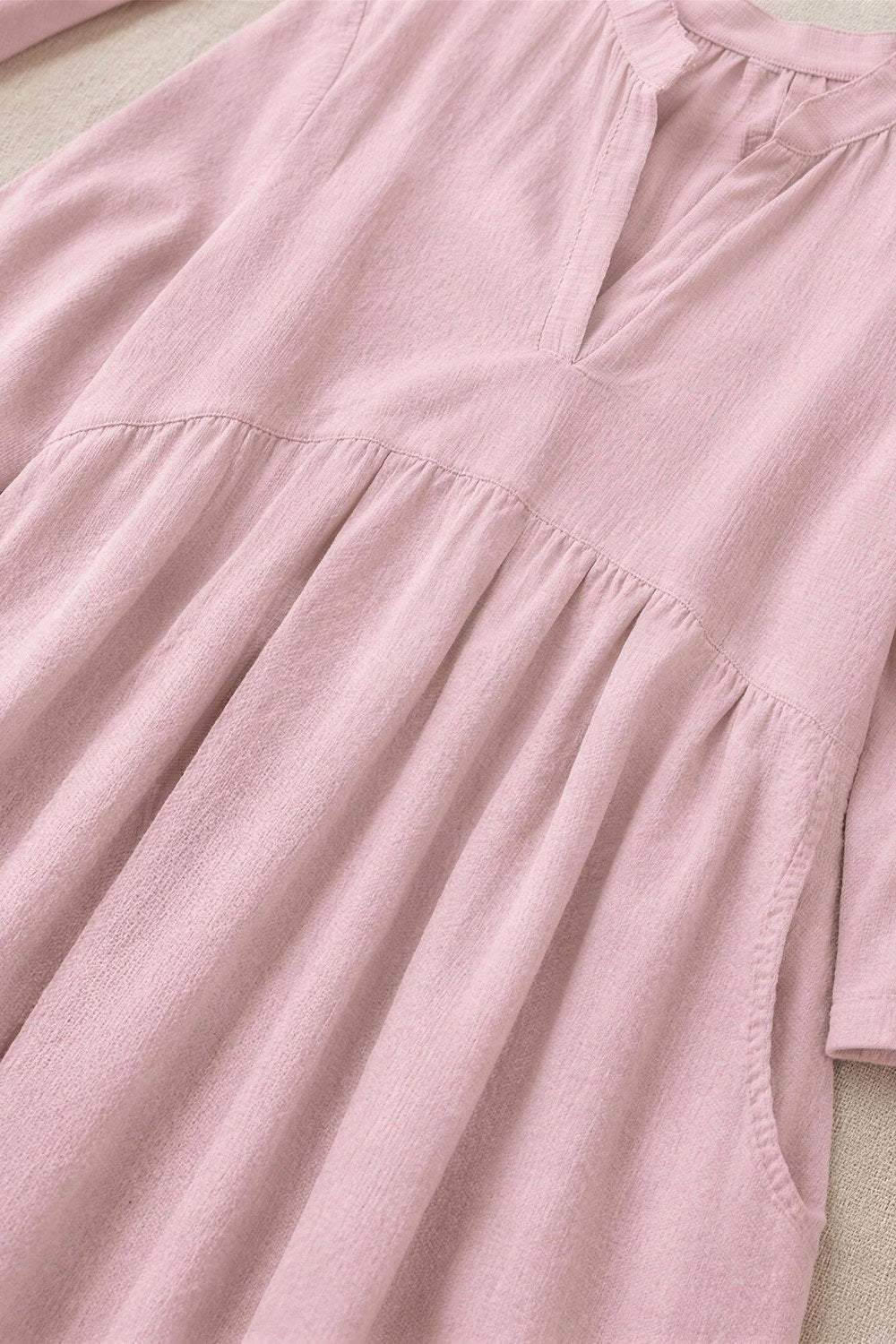 Bettina Relaxed A-Line Midi Dress — Dusty Rose