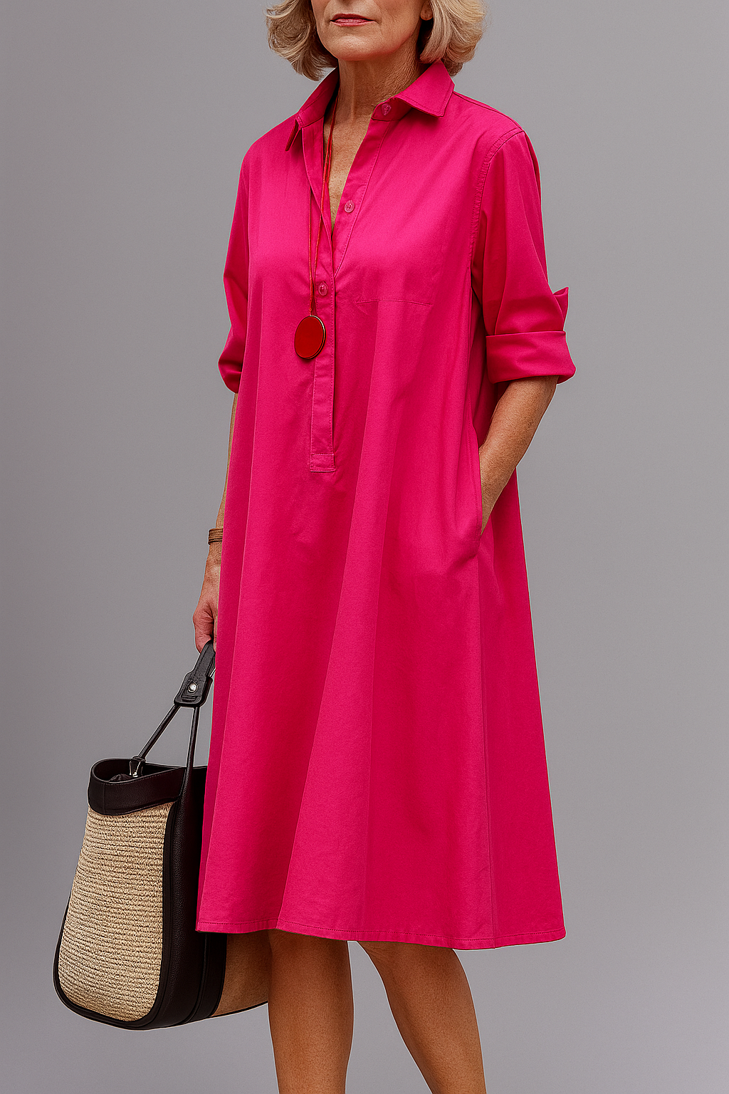 Wilma Midi Dress in pink