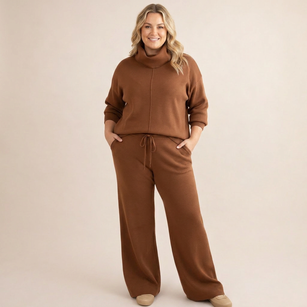 Camille Tracksuit Set in brown