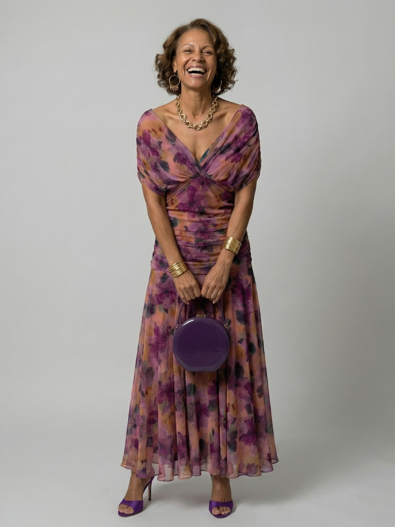Quintina Maxi Dress in purple