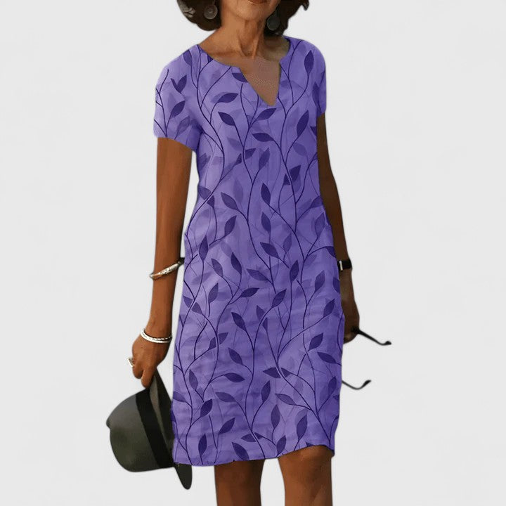 Gwendolen Shift Dress in purple