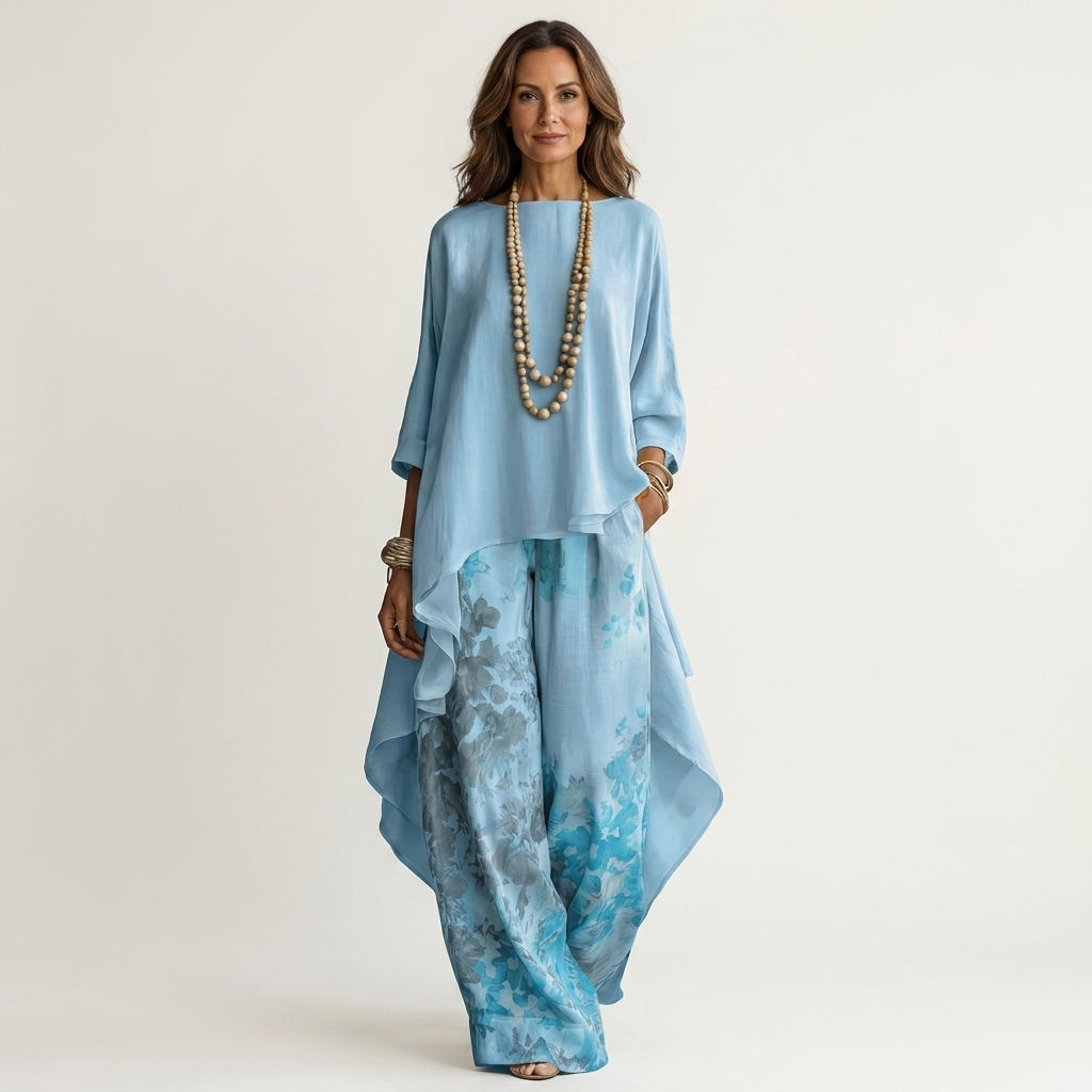 Abelia Two-piece Set in blue