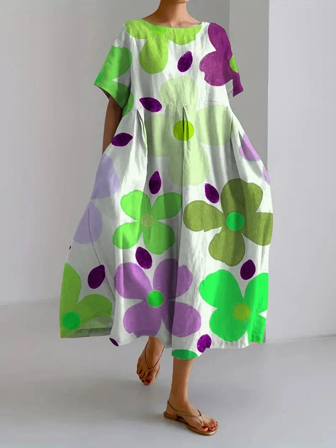 Valentina Summer Floral Dress in b