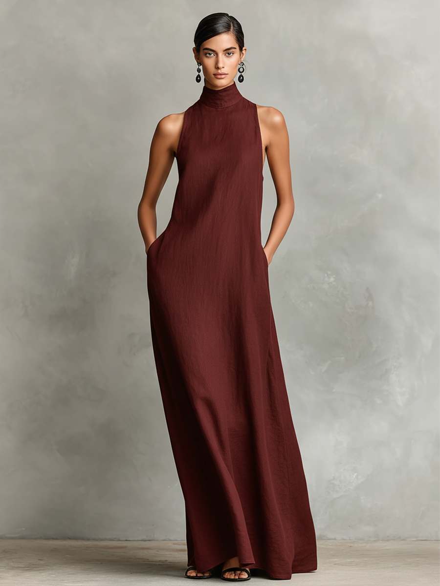 Liliane Maxi Dress in burgundy