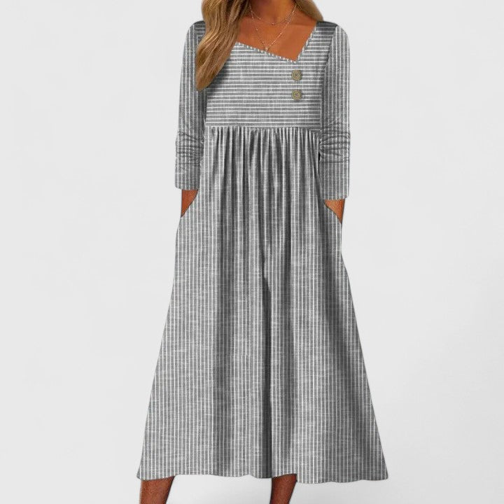 Hadley Midi Dress in gray