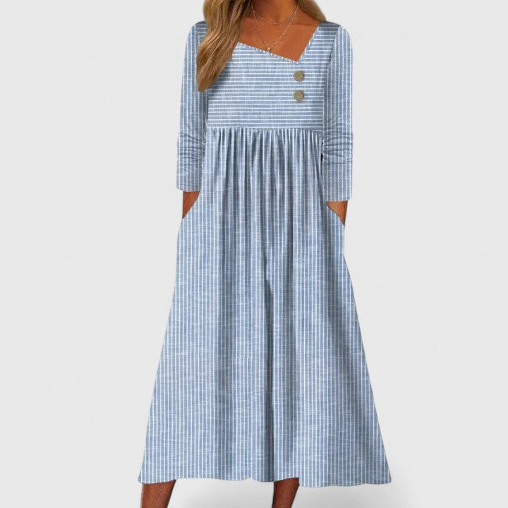 Hadley Midi Dress in blue