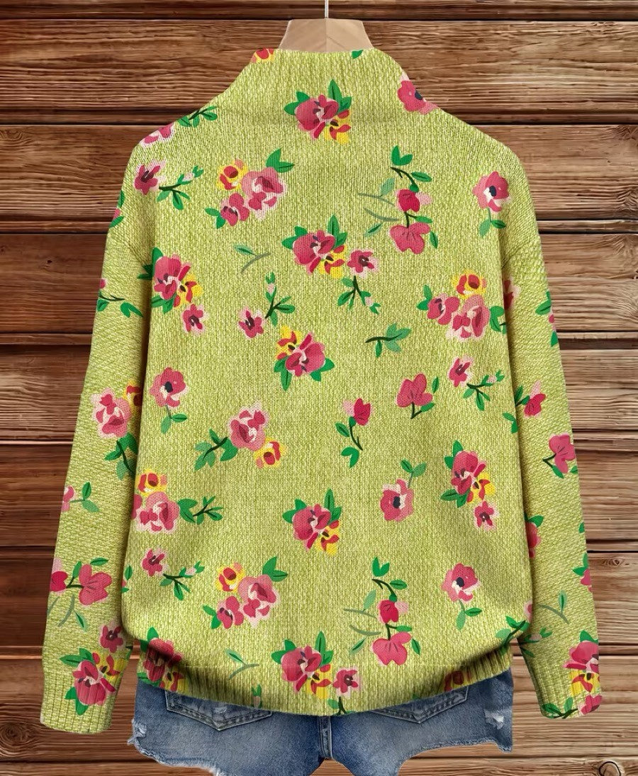Constance Pink Floral Lime Zip