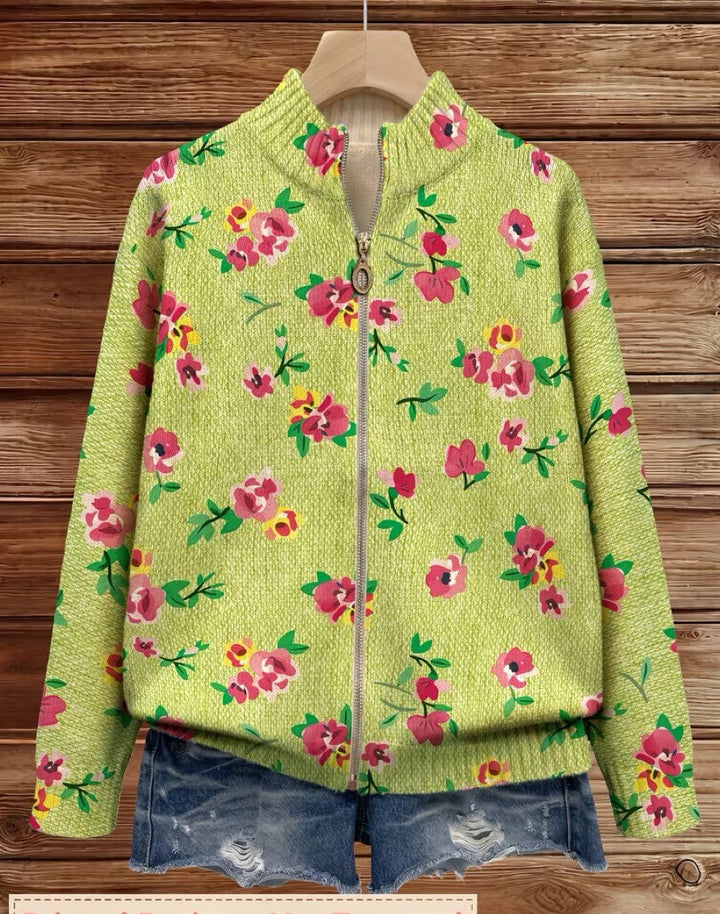 Constance Pink Floral Lime Zip