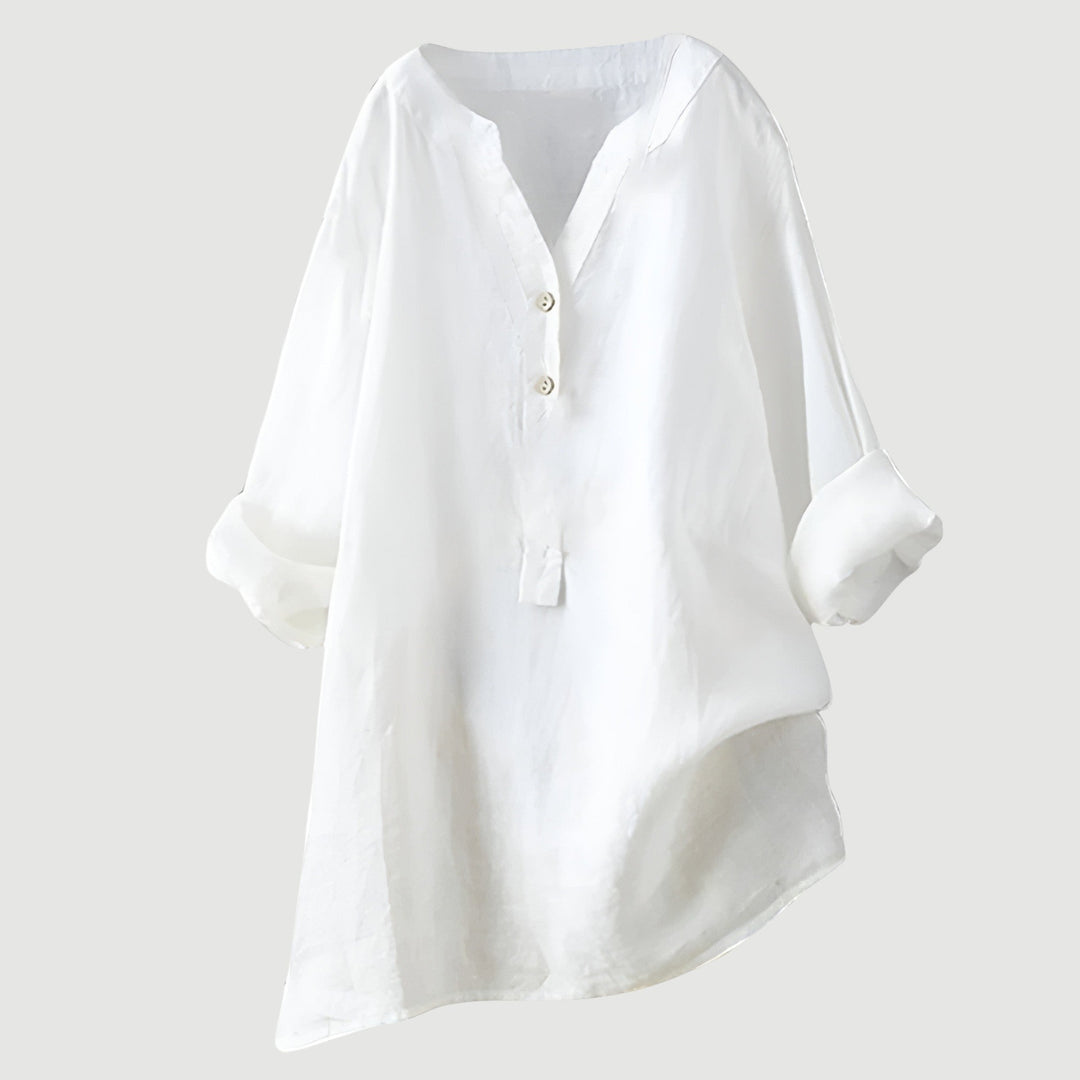 L a Tunic Blouse in white