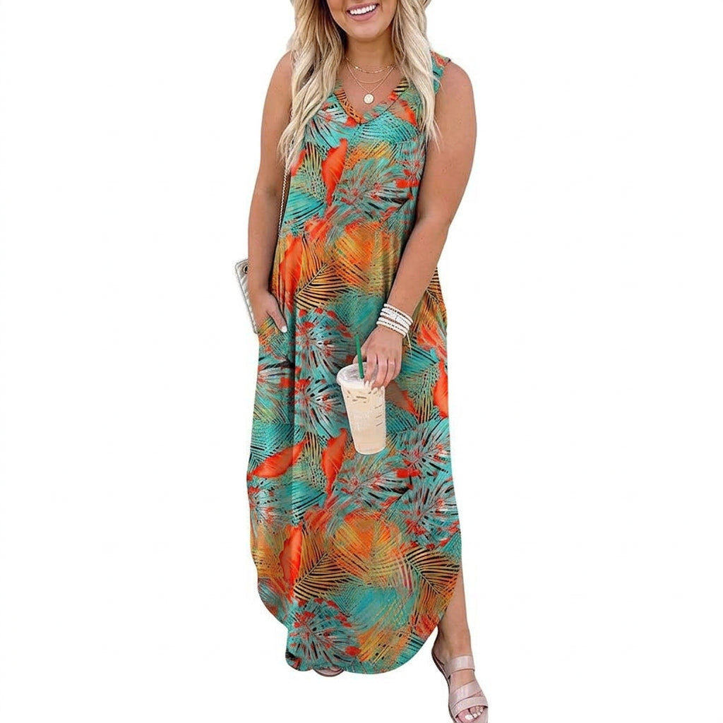 Adair Boho Sleeveless Dress in pattern 02