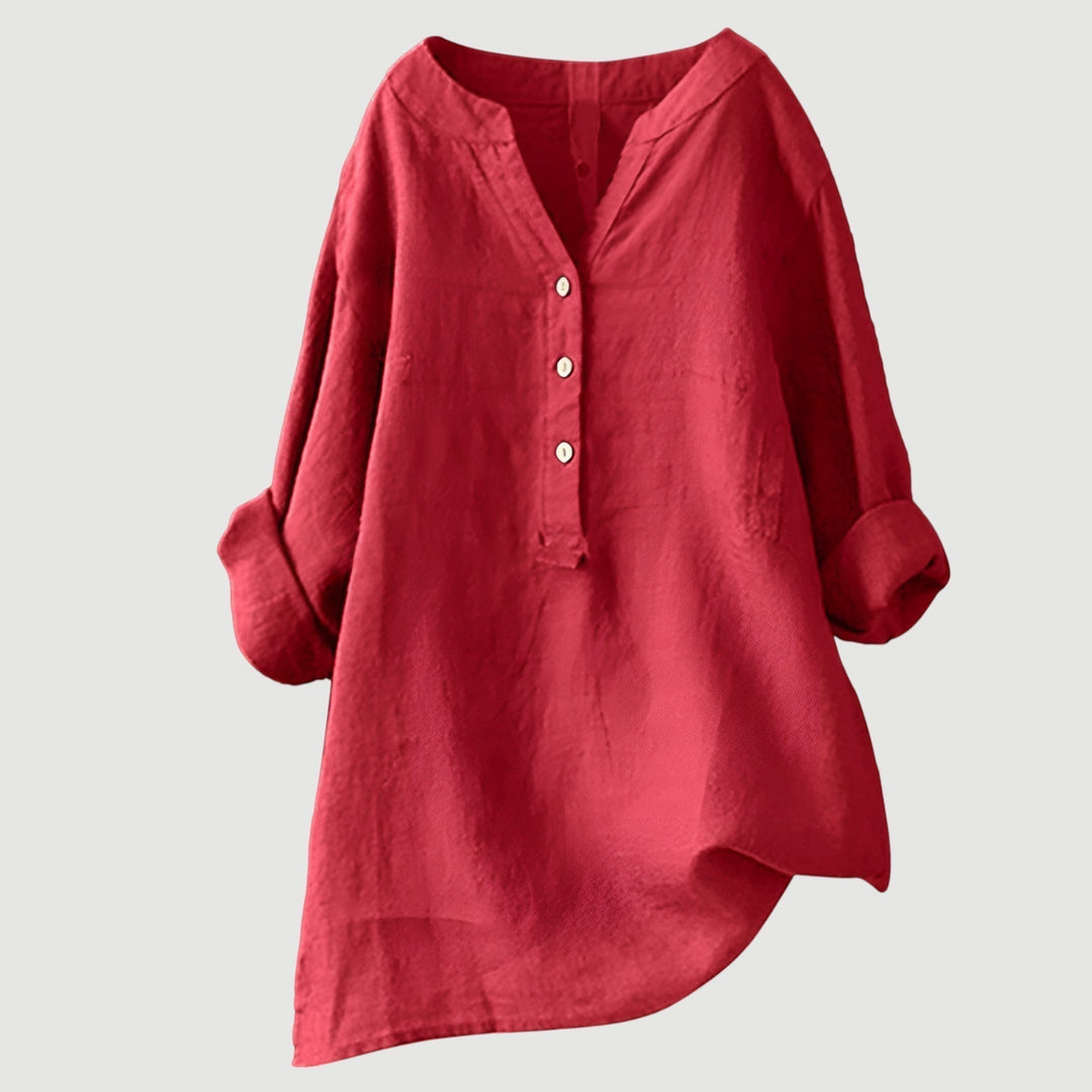 L a Tunic Blouse in watermelon pink