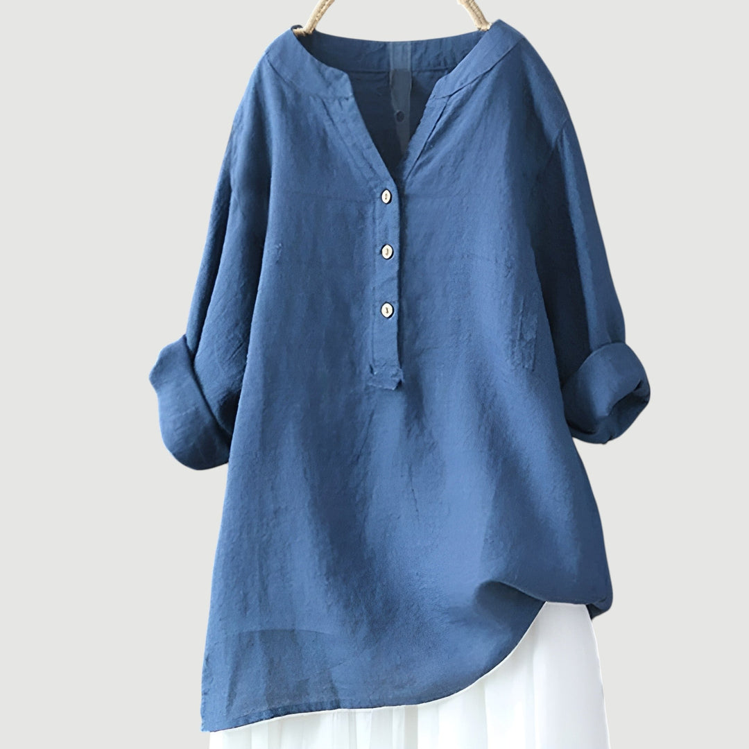 L a Tunic Blouse in royal blue