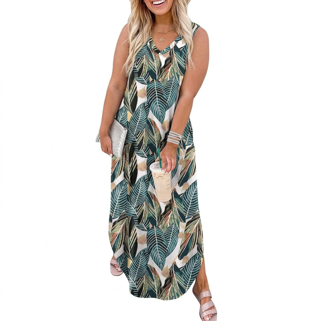 Adair Boho Sleeveless Dress in pattern 04