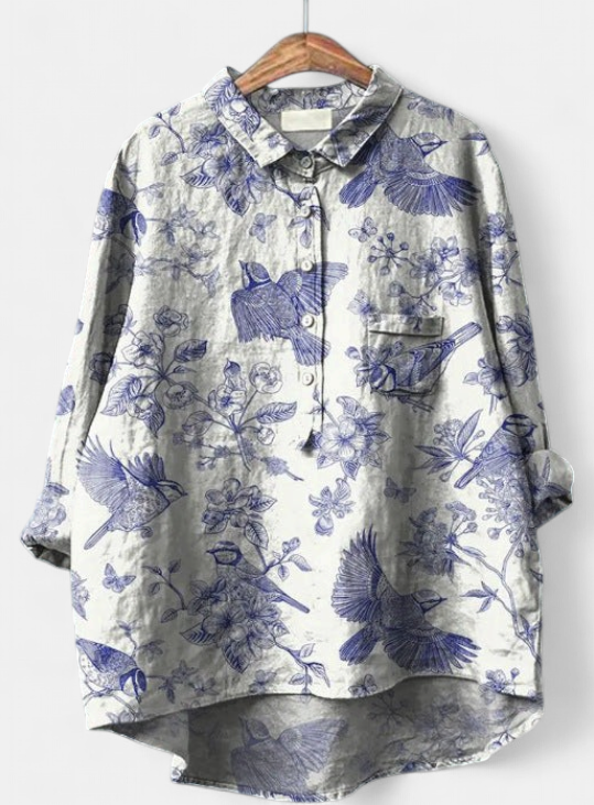 Caitlin Classic Floral Blouse in print 4