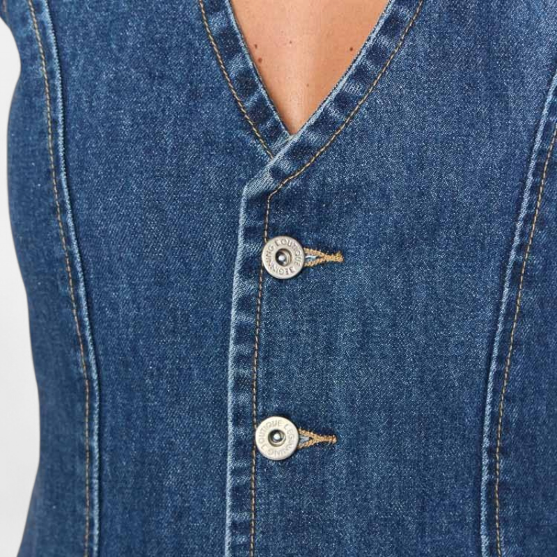 Eunice Refined Sleeveless Button Placket