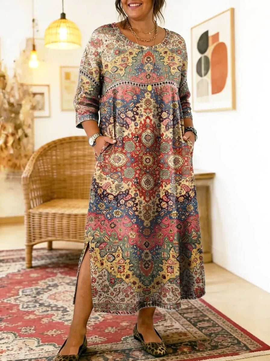 Rosanna Printed Midi Dress in multicolor