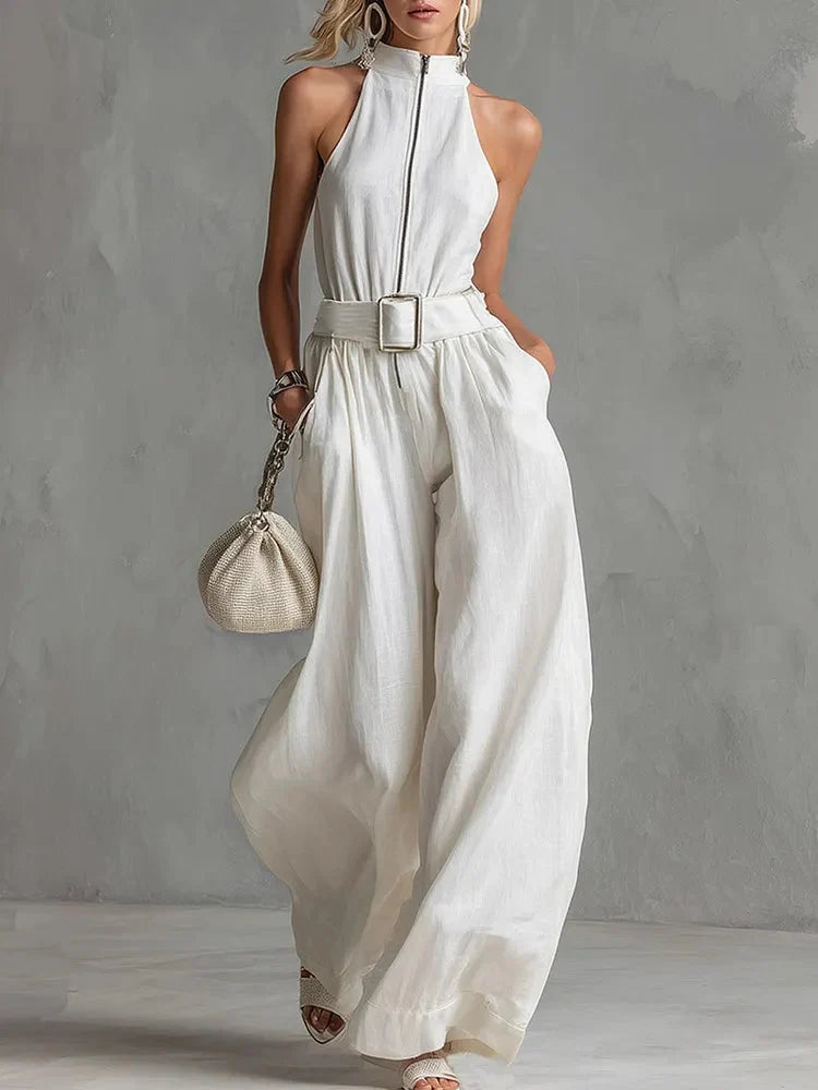 Lauralie Jumpsuit in white