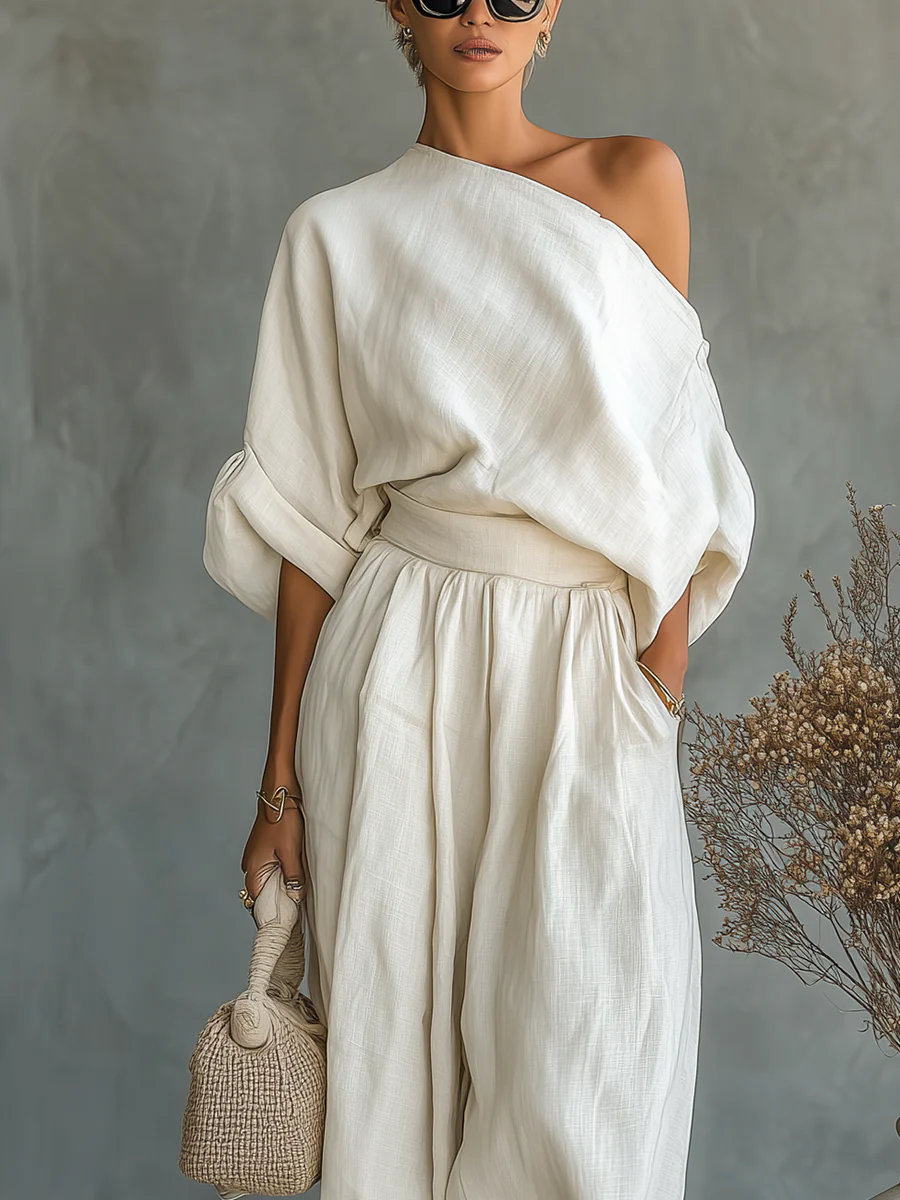 Estera Co-ord in ivory white