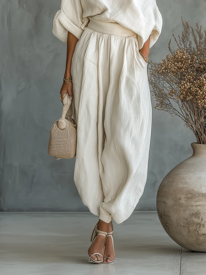 Estera Co-ord in ivory white