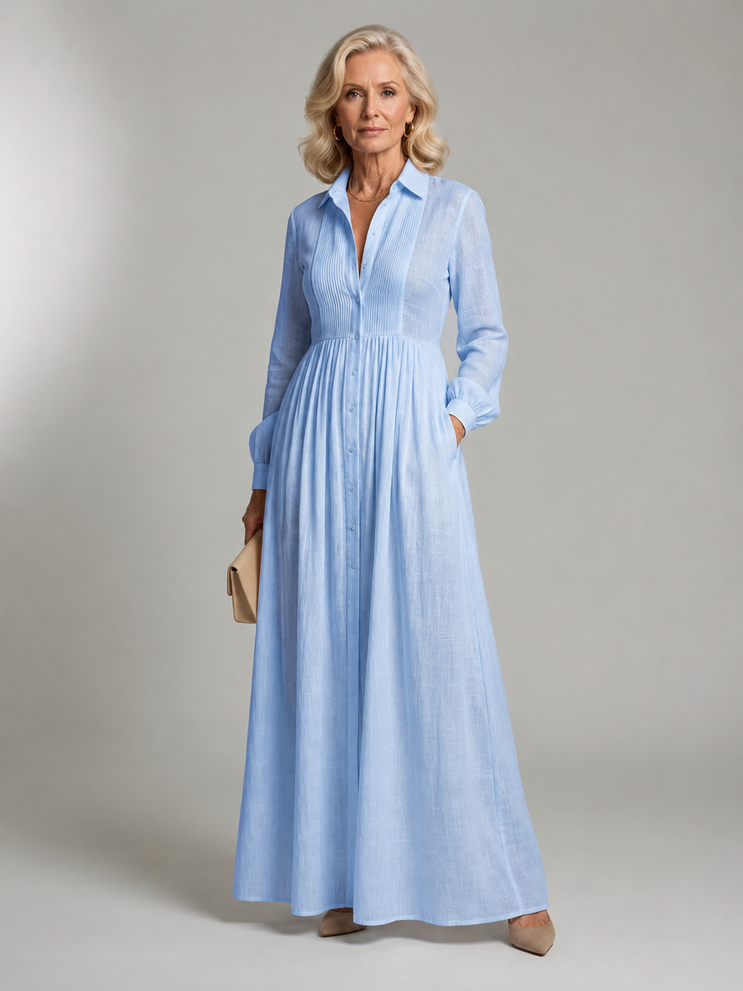 Rafaella Shirt Dress in light blue