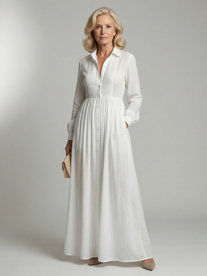 Rafaella Shirt Dress in white
