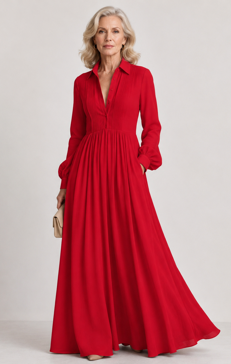 Rafaella Shirt Dress in red