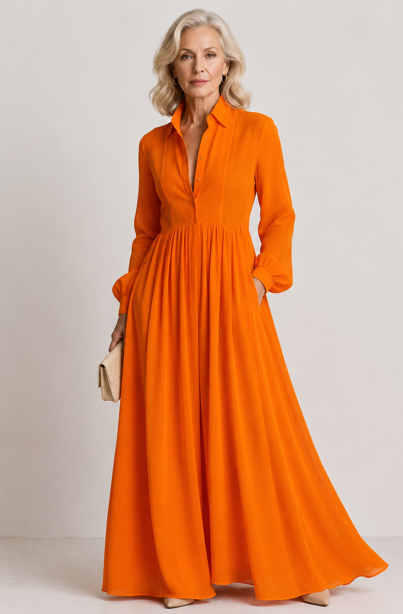 Rafaella Shirt Dress in orange