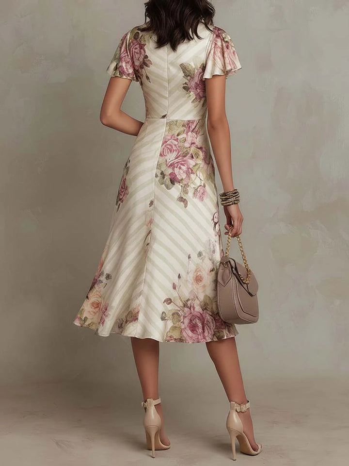 Clemantine Wrap Dress in ivory