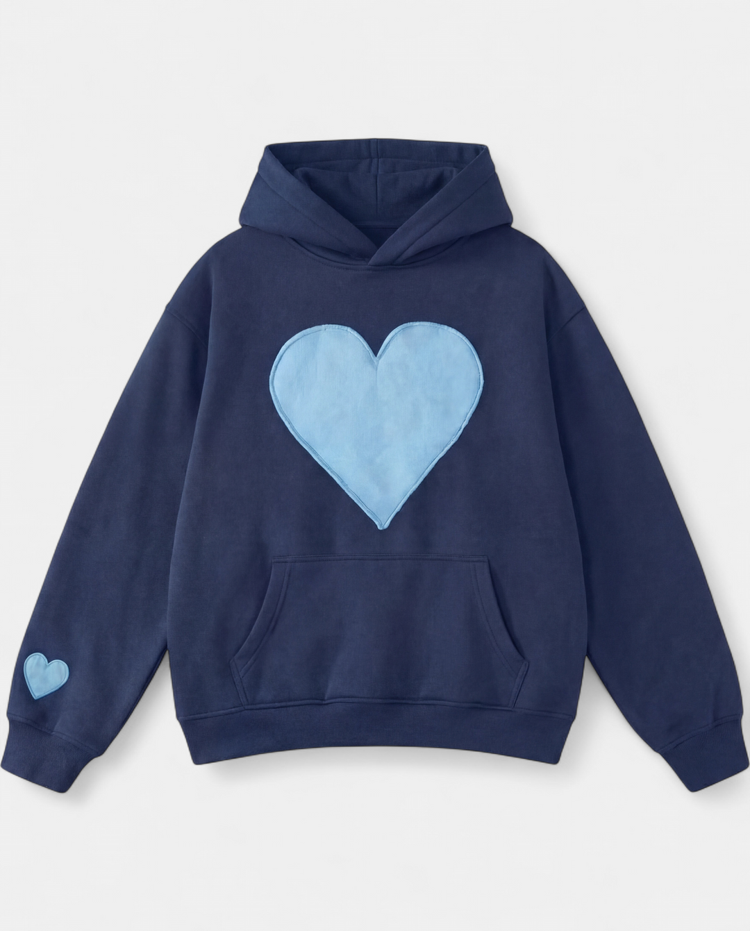 Candace Oversized Heart Design Pullover in w0199-royal blue
