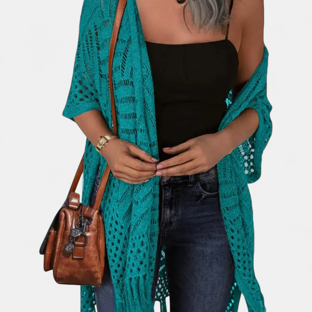 Sol ne Boho Crochet Tassel in green