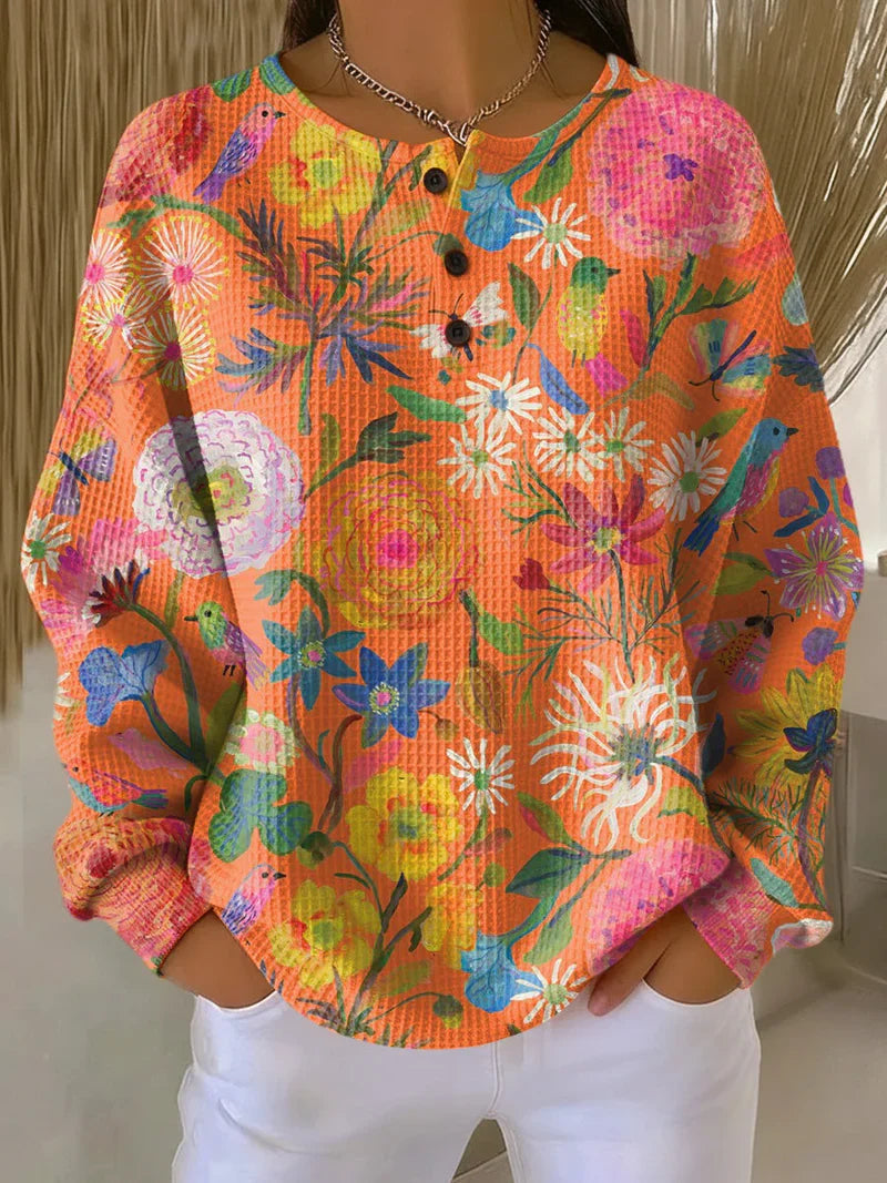Freja Sweater with Colorful Floral