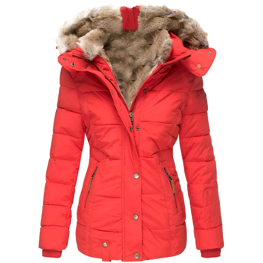 Merrie Slim-fit Puffer Jacket in red