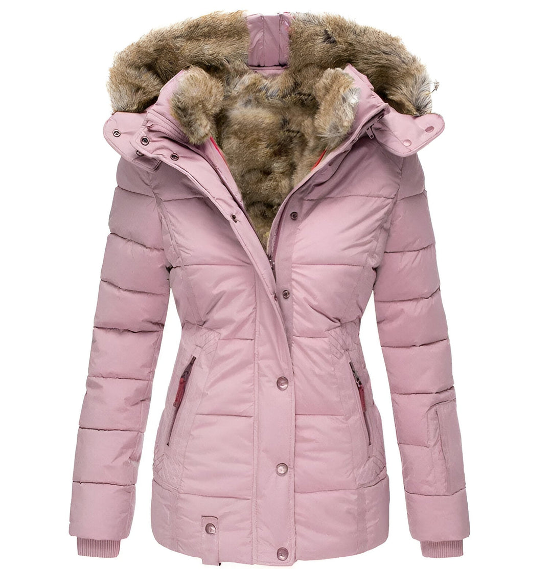 Merrie Slim-fit Puffer Jacket in pink