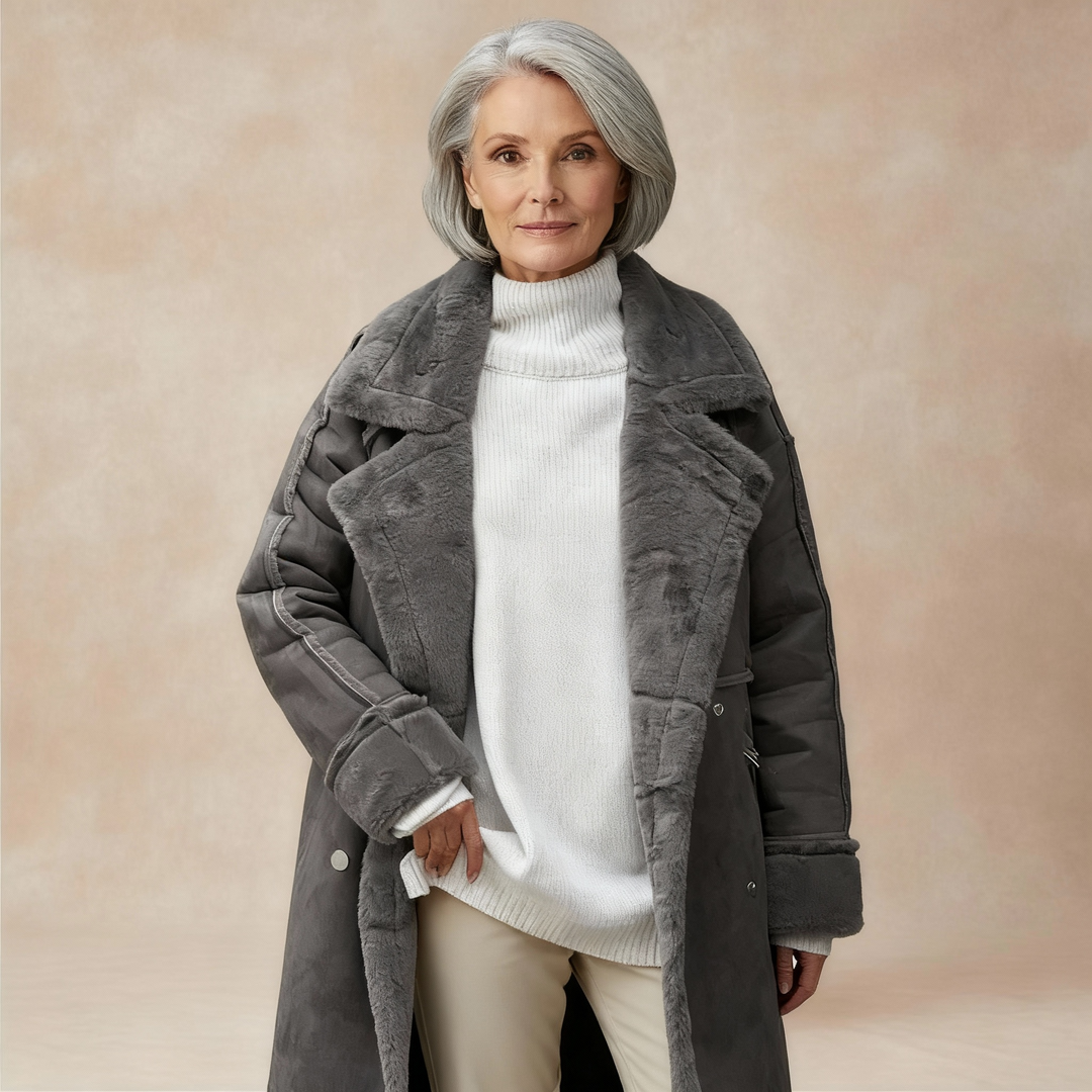 Elmsworth Teddy Trench Coat in grey