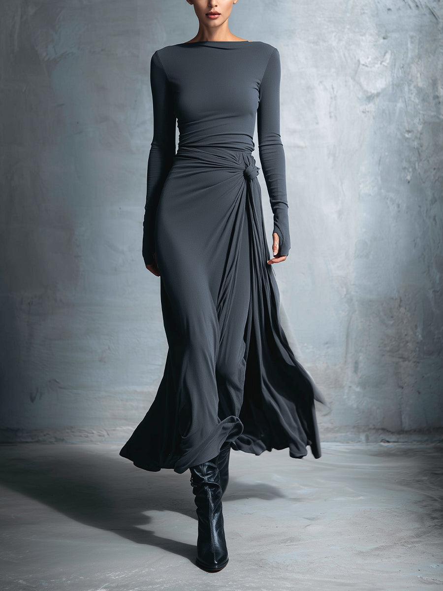 Clarette Maxi Dress in gray