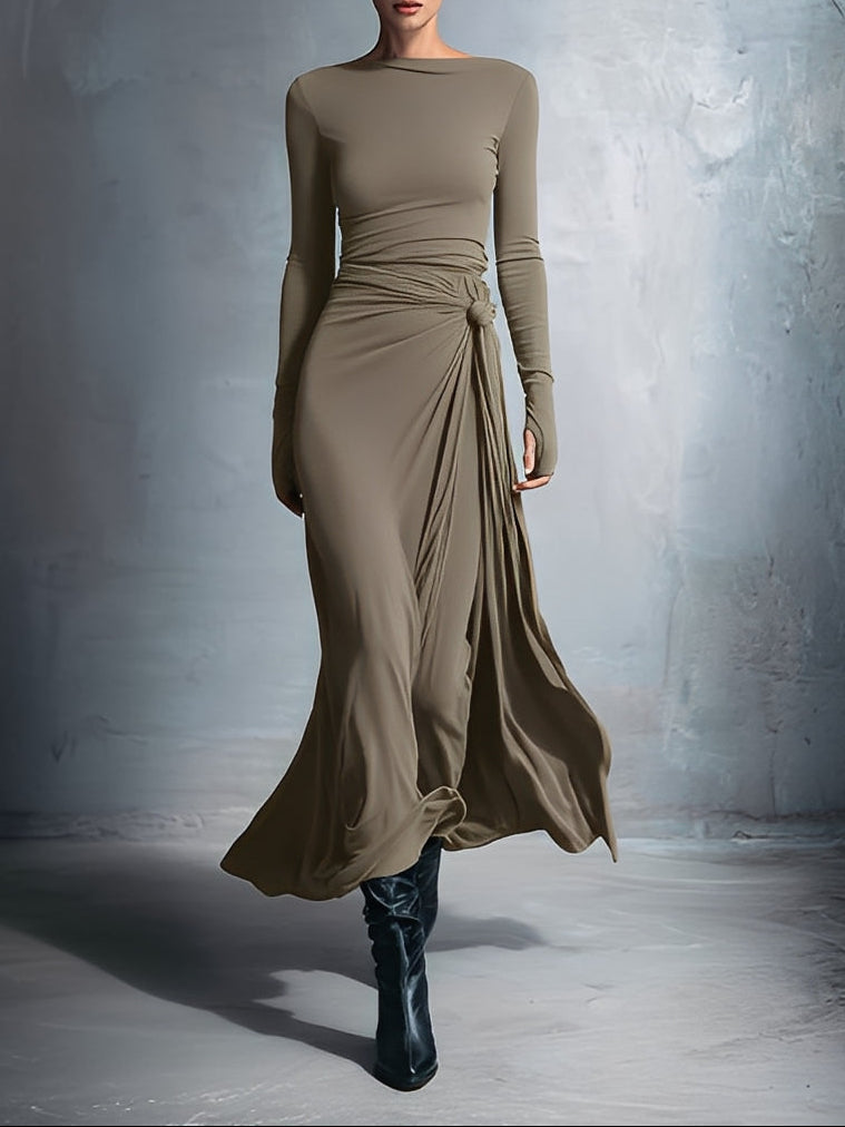Clarette Maxi Dress in khaki