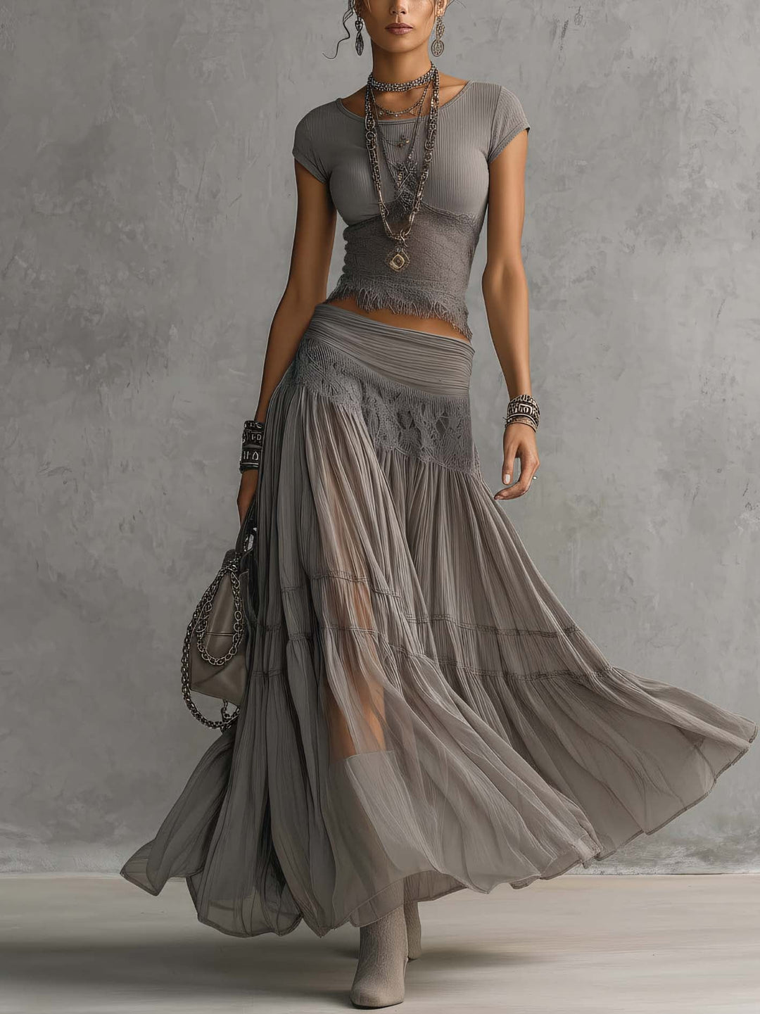 Emilienne Ensemble in grey
