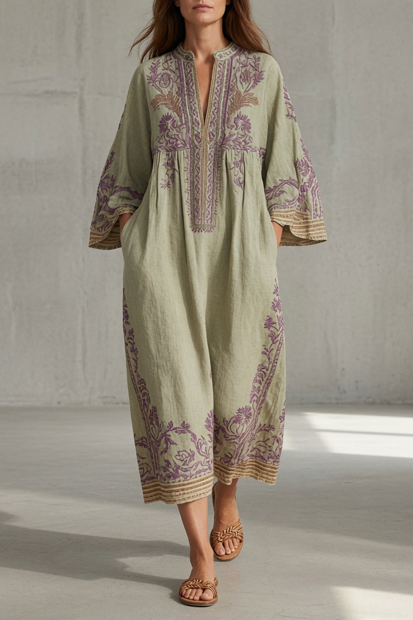Natalie Vintage Dress in green