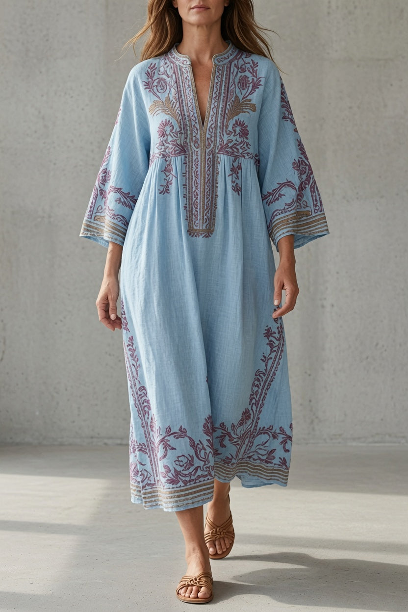 Natalie Vintage Dress in blue