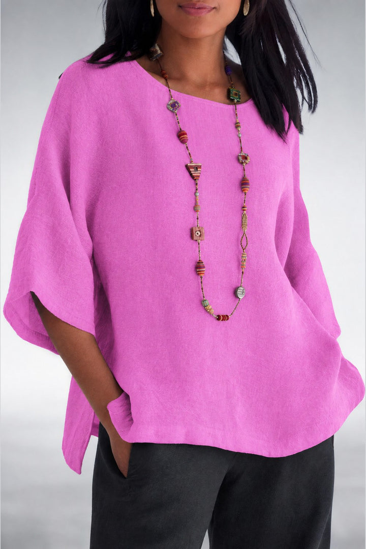 Halina Relaxed Lightweight Top — Orchid